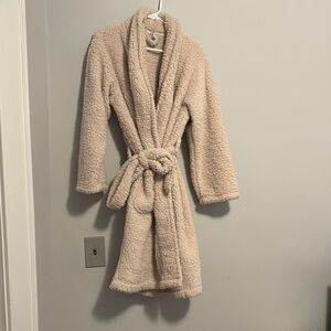 Cozy Beige Fleece Bathrobe